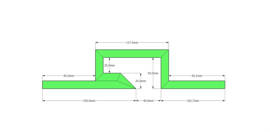 פרופיל גבס כפול לתאורה נסתרת
